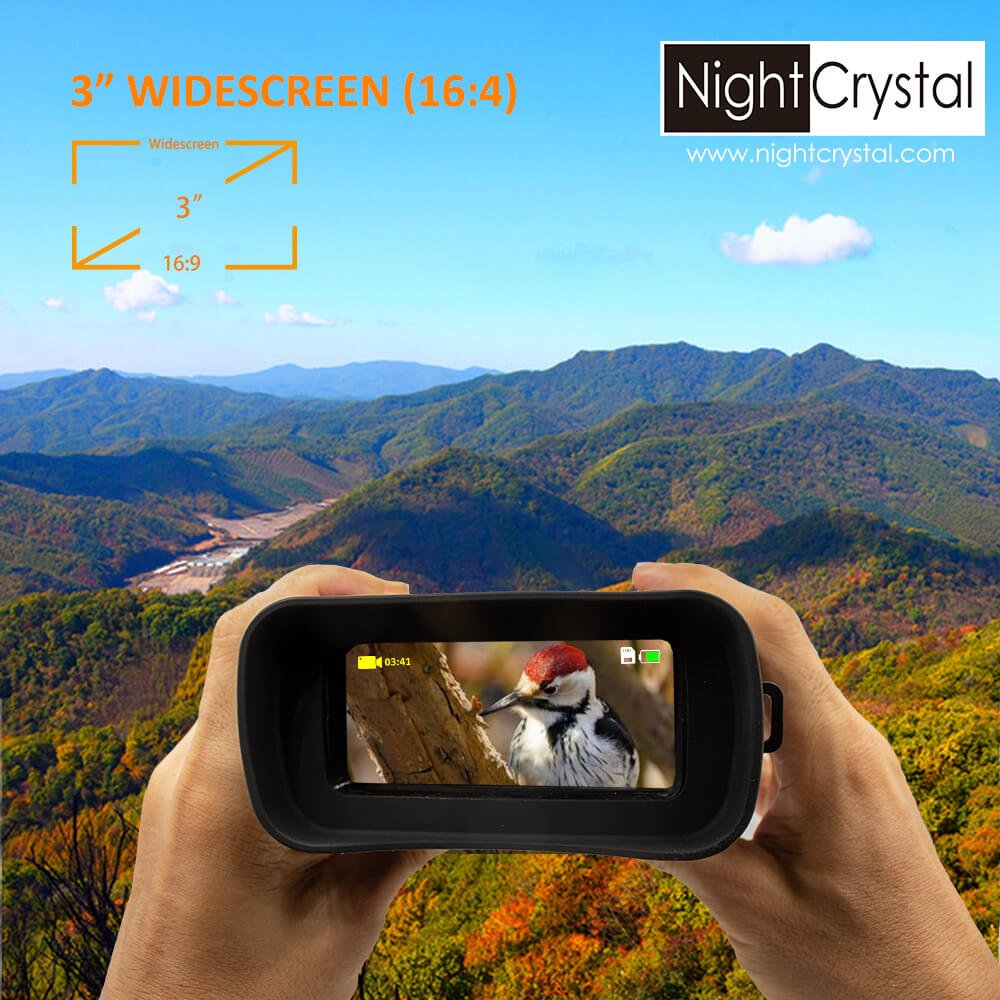 NightCrystal B2 Night Vision Binoculars in hands Day Vision 3inch 16x4 Big Screen