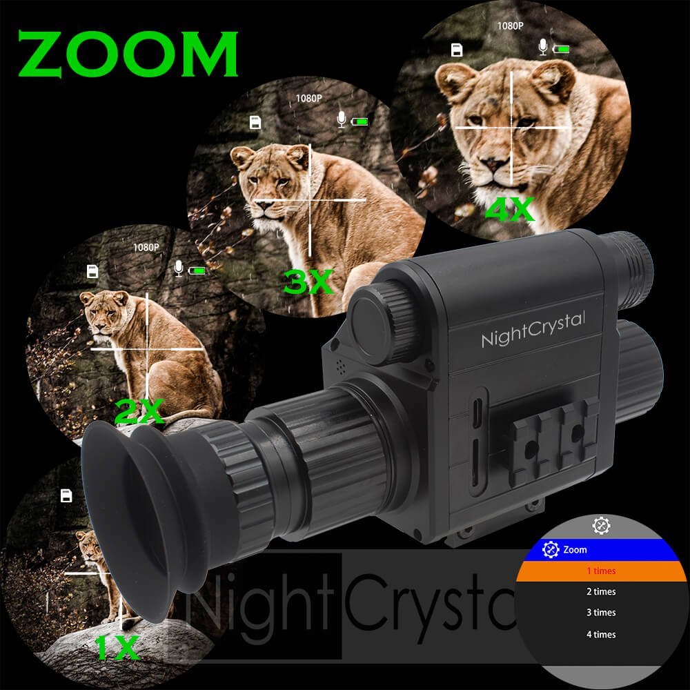 NightCrystal M5 1080p Night Vision Scope with 4x Digital Zoom