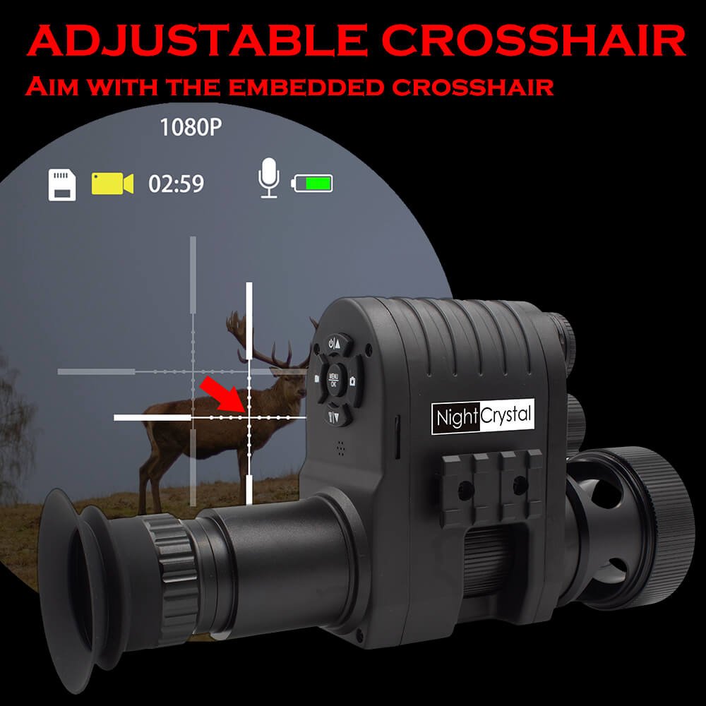 Adjustable Crosshair NightCrystal 4A 1080p Night Vision Scope