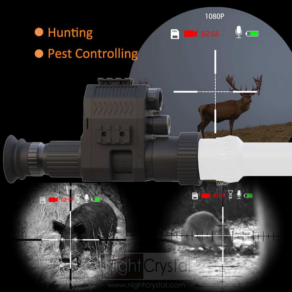 NightCrystal 4B NK007 Plus Night Vision Scope Video Camera for Hunting and Pest Control