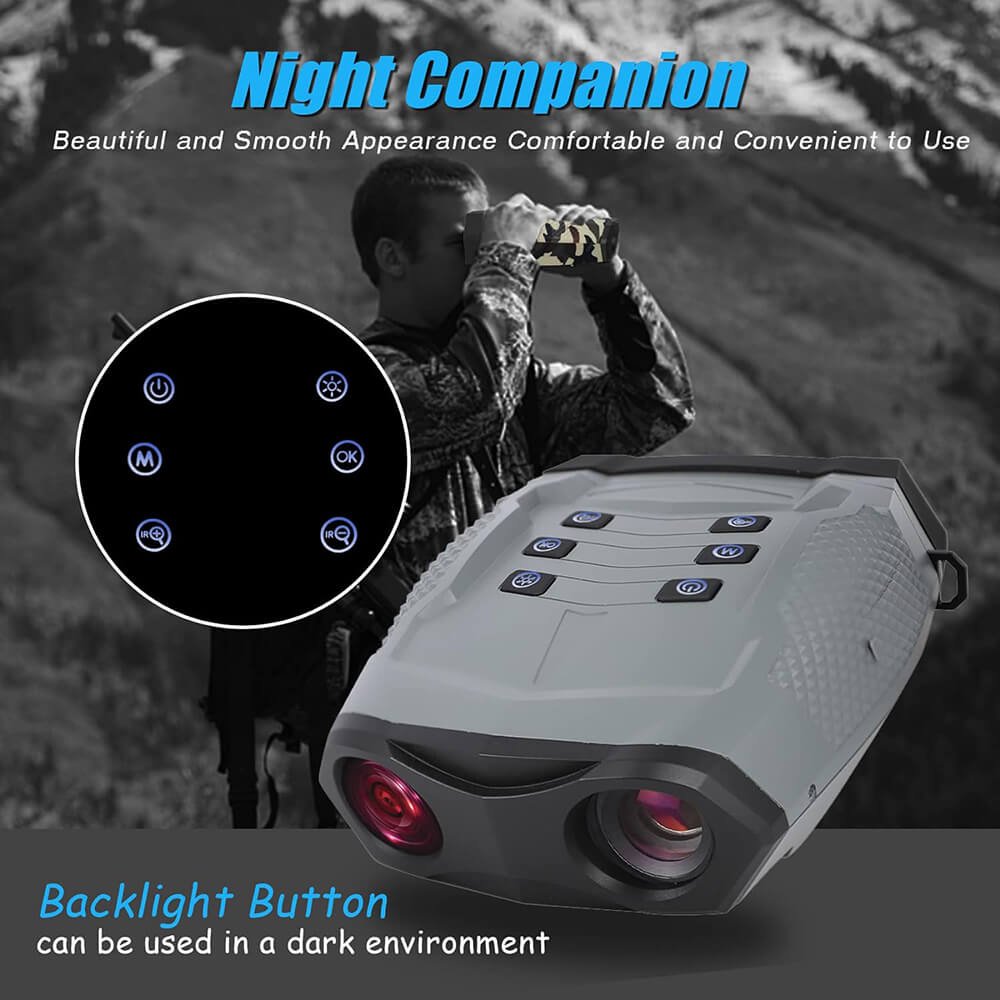 Night Vision Binoculars Camera with 4K Ultra-high-definition TFT Screen for Hunting Camping