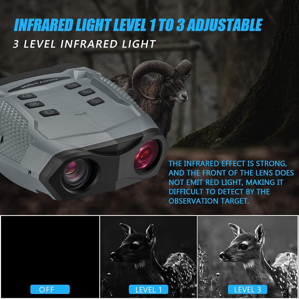 Night Vision Goggles Camera with 4K Ultra-high-definition TFT Screen for Hunting Camping