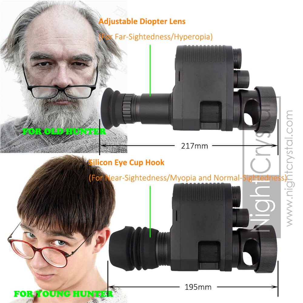 NightCrystal 3 Night Vision Rifle Scope with Adjustable Diopter Lens and Hook for old man and yound man (www.nightcrystal.com)