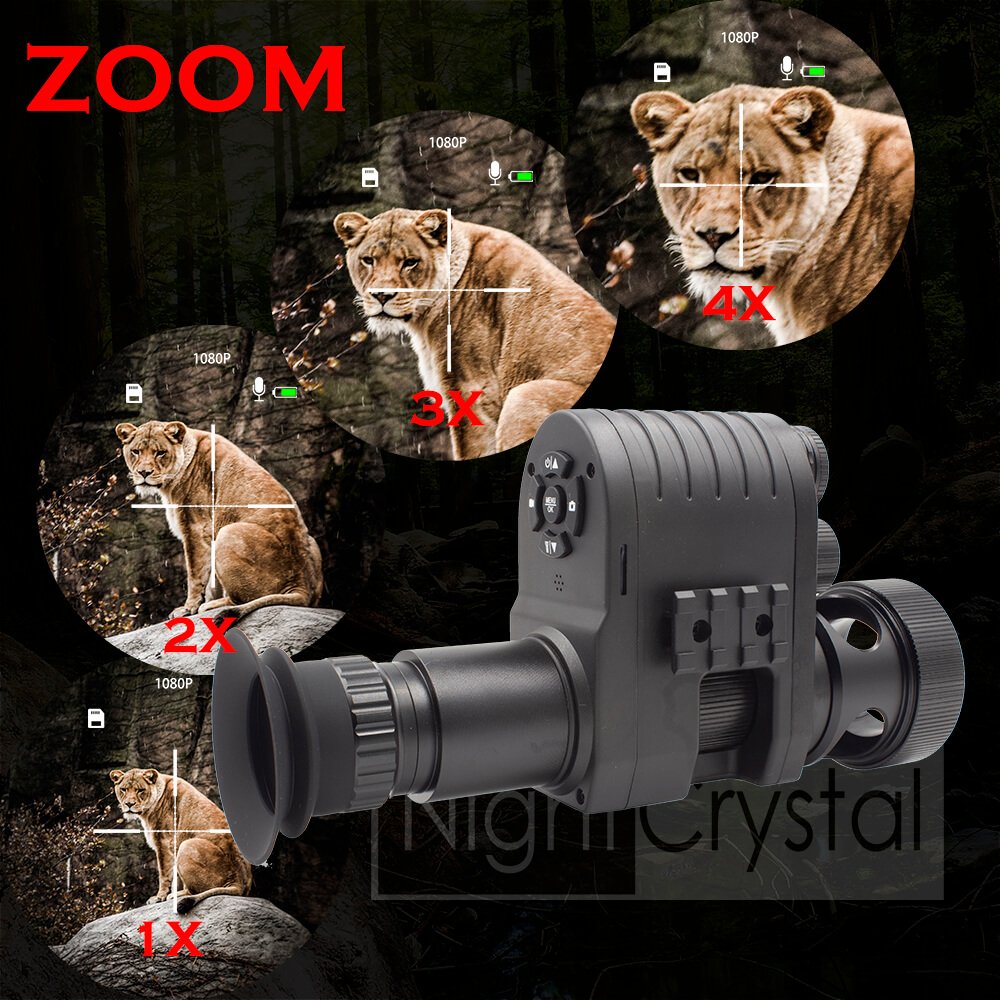 NightCrystal 4A 1080p Night Vision Scope with 4x Zoom