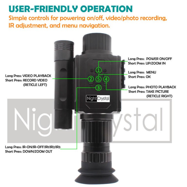Scope Buttons M6 Night Vision Scope with 1.4inch HD Screen – NightCrystal Night ...