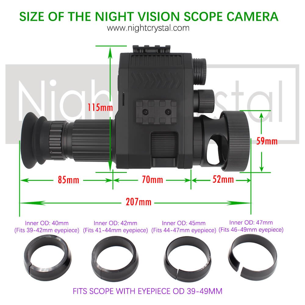 User-Manual-NightCrystal-Megaorei-M4C-Night-Vision-Scope-Size