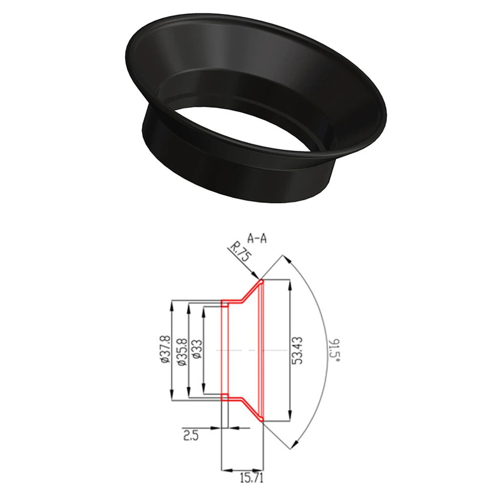 15.71mm Silicon Eye Protector Shielding for Megaorei M5 M4A M4 M3 NK006 NK008 NK007 Night Vision Scope with Drawing