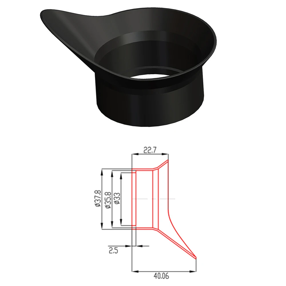 22.7mm Silicon Eye Guard Protector Shielding for Megaorei M5 M4A M4 M3 NK006 NK008 NK007 Night Vision Scope with Drawing