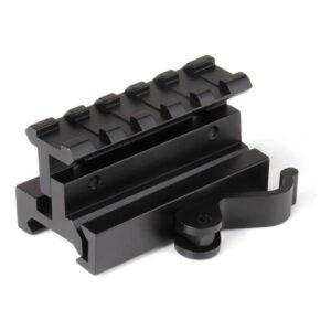 20mm Adjustable Height Picatinny Riser Mount with QD Release Adapter Offering 5 Slots for Scope Mounting 1