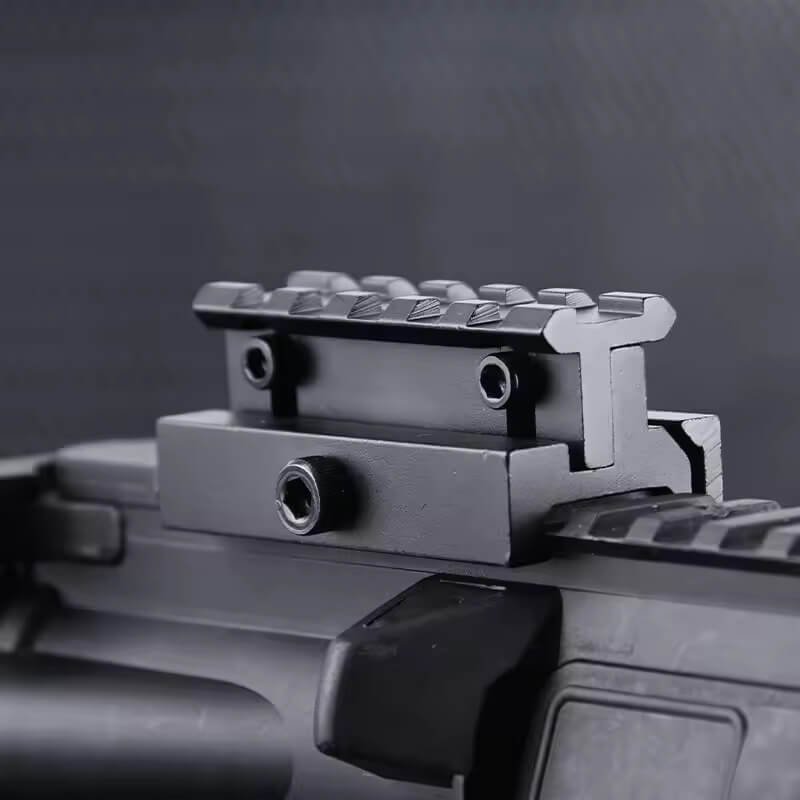 20mm Adjustable Height Picatinny Riser Mount with QD Release Adapter Offering 5 Slots for Scope Mounting 13