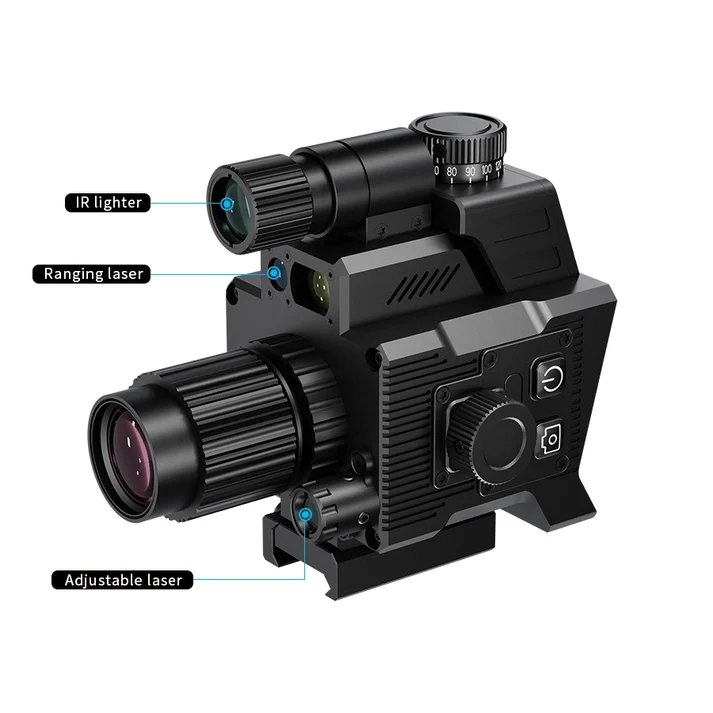 DISCOVERYOPT DND350BC Digital Night Vision Riflescope with Laser Rangefinder, Ballistic Calculator & Recording 4