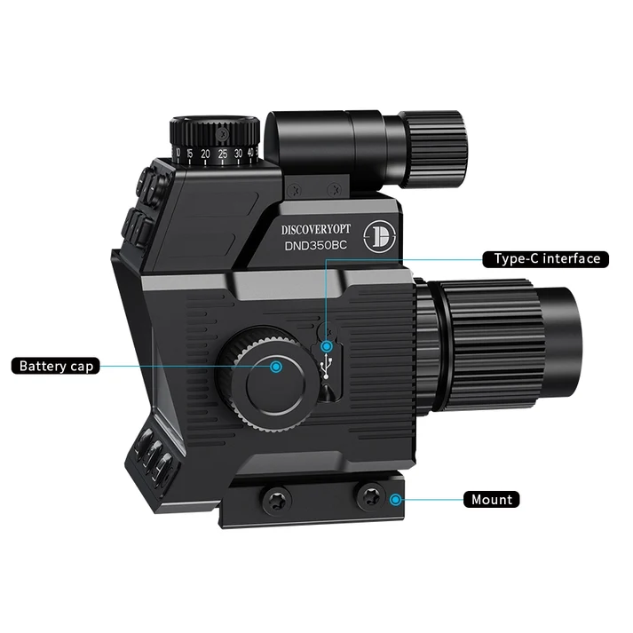 DISCOVERYOPT DND350BC Digital Night Vision Riflescope with Laser Rangefinder, Ballistic Calculator & Recording 5