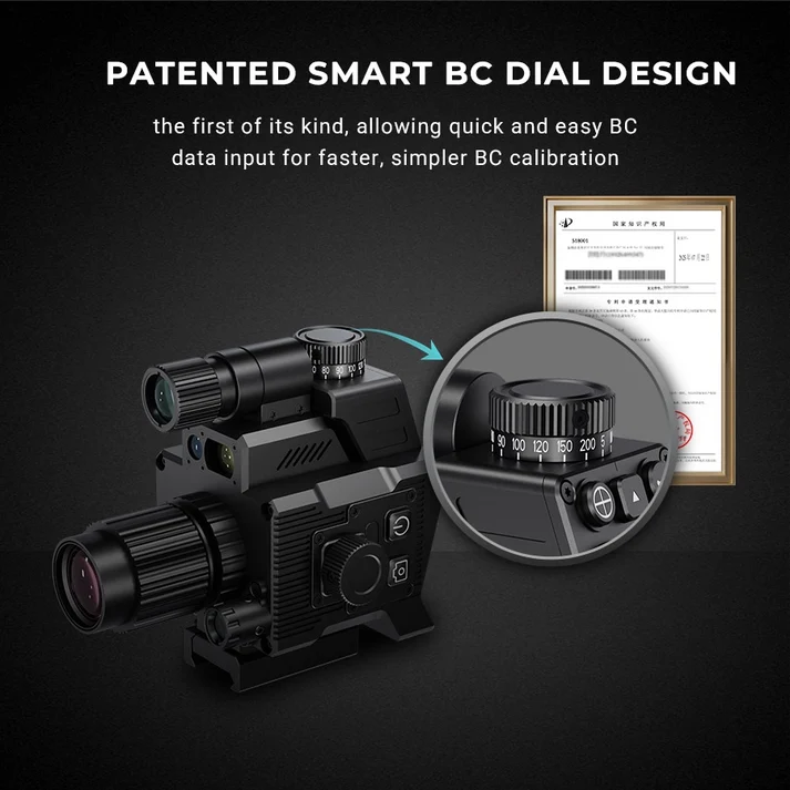 DISCOVERYOPT DND350BC Digital Night Vision Riflescope with Laser Rangefinder, Ballistic Calculator & Recording 6